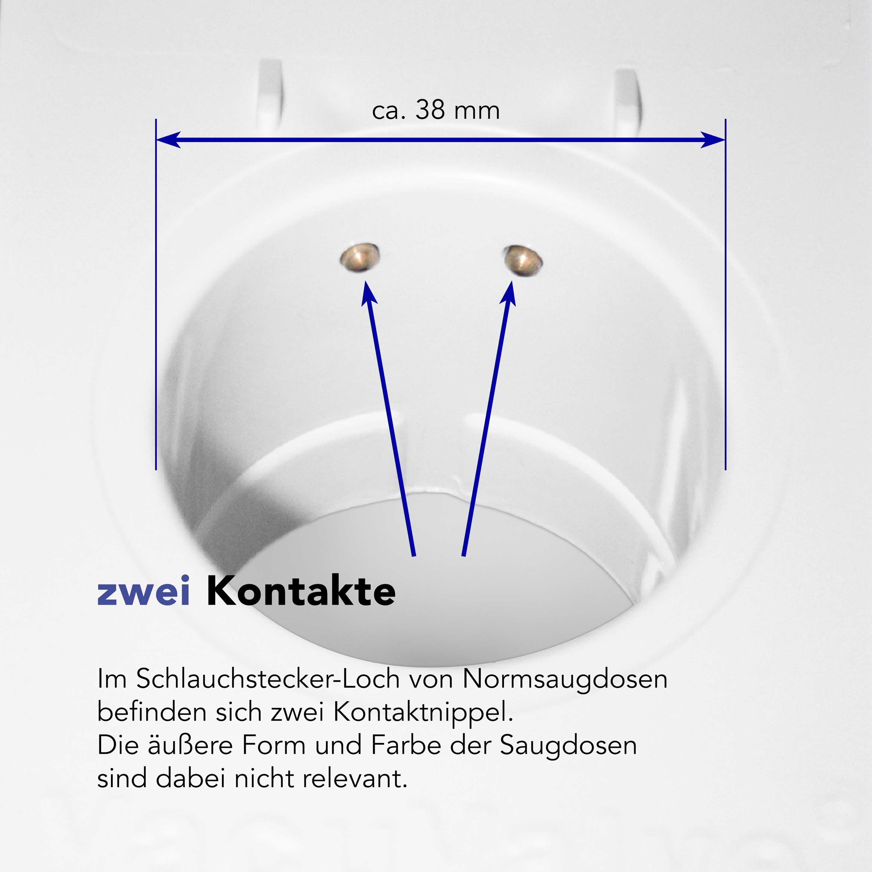 Saugdose Europa Metall - weiß